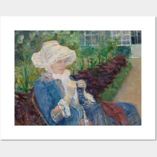 Lydia Crocheting in the Garden at Marly by Mary Cassatt Posters and Art